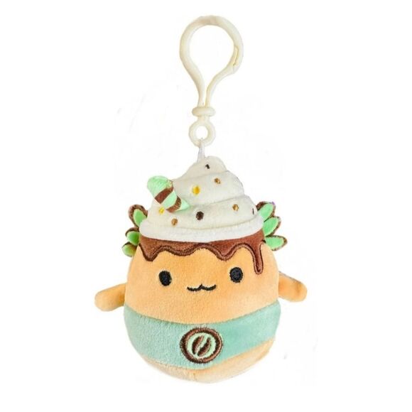 Squishmallows Other - New With Tags Squishmallow 3.5" Nakobe The Axolotl‎ Latte Plush Clip